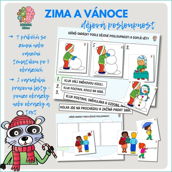 Dějová posloupnost - zima a Vánoce