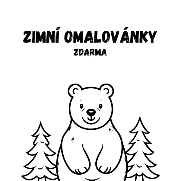 Zimní a vánoční omalovánky
