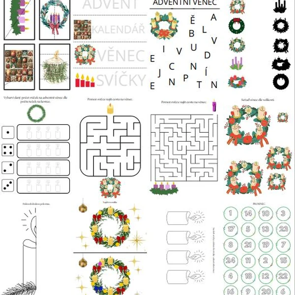Advent - pracovní listy