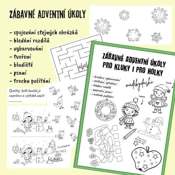 Zábavné adventní úkoly pro kluky i pro holky