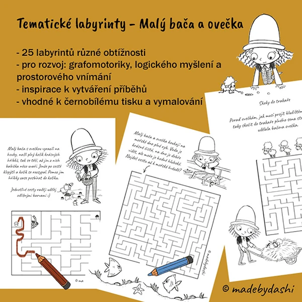 Zábavné labyrinty - Malý bača a ovečka