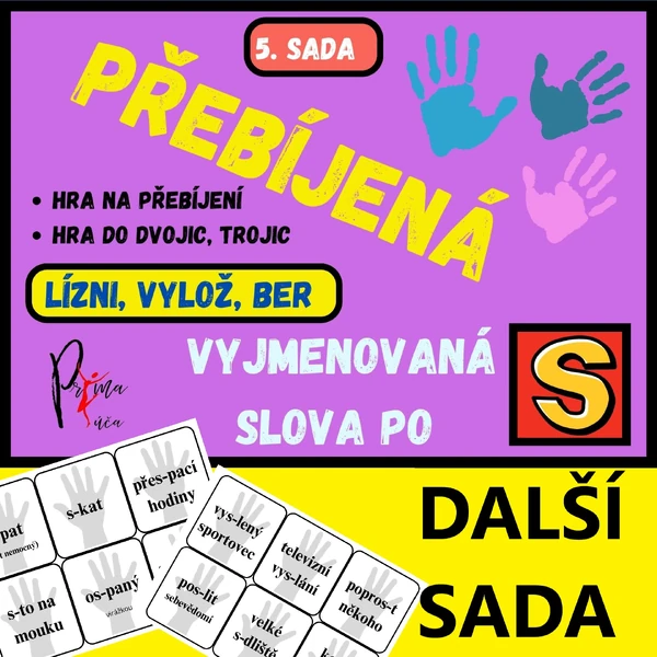VYJMENOVANÁ SLOVA PO S- HRA DO DVOJIC, TROJIC - PŘEBÍJENÁ
