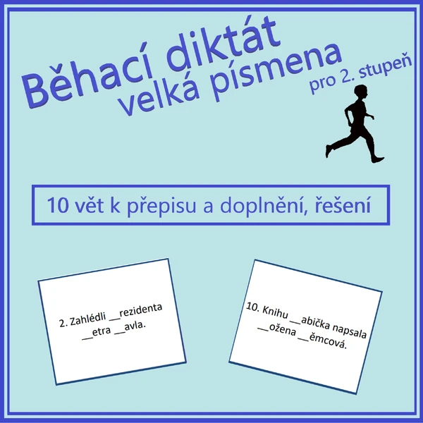 Běhací diktát - velká písmena