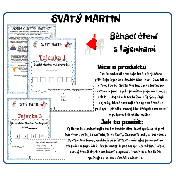 SVATÝ MARTIN Běhací čtení s tajenkami