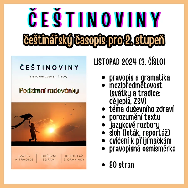 ČEŠTINOVINY 3 (listopad 2024) češtinářský e-časopis