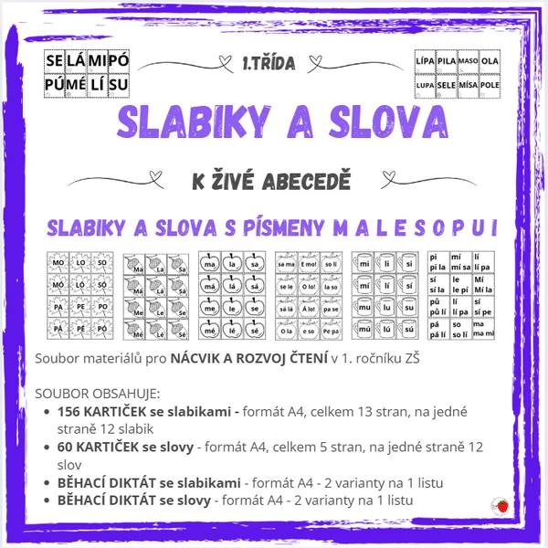 Slabiky a slova k živé abecedě