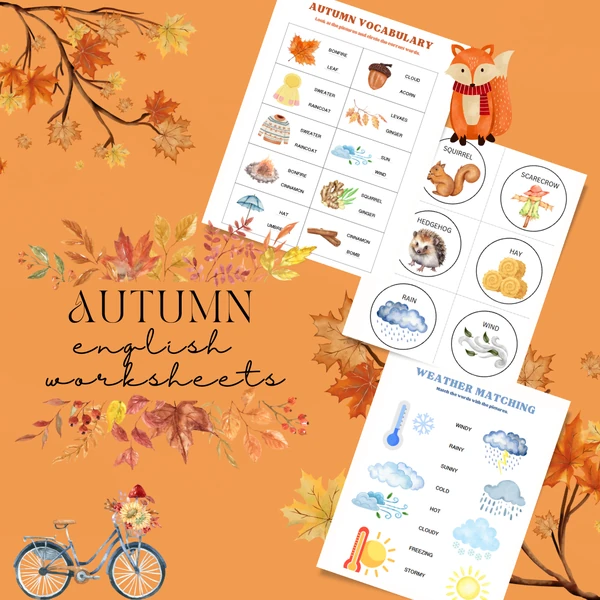 Autumn english worksheets