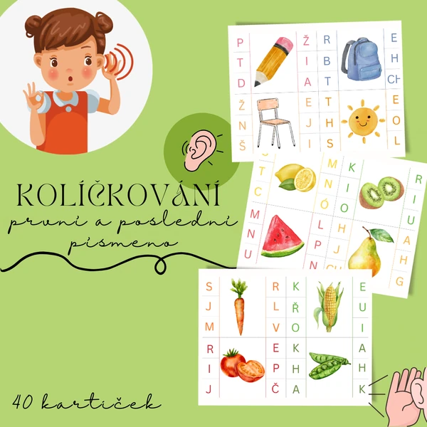 KOLÍČKOVÁNÍ - první a poslední písmeno