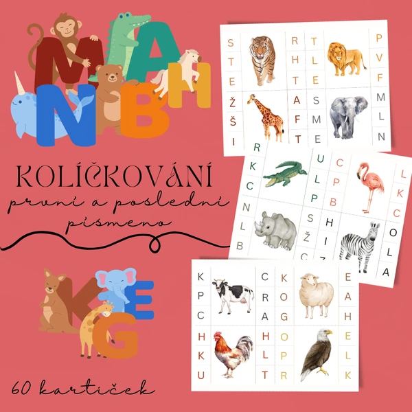 Kolíčkování - první a poslední písmeno