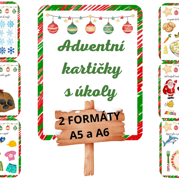 Adventní kartičky s úkoly