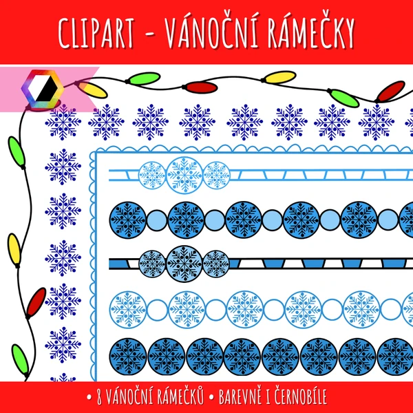 Cliparty - Vánoční rámečky