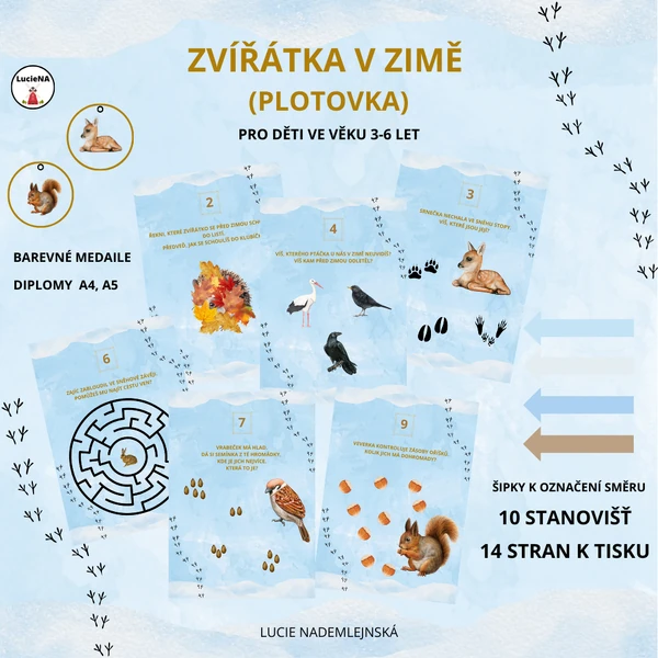 ZVÍŘÁTKA V ZIMĚ - PLOTOVKA