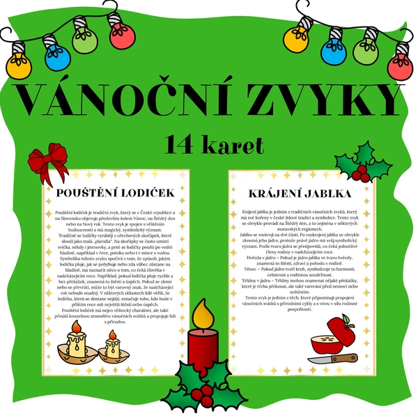 Vánoční zvyky - karty