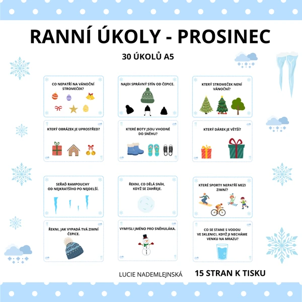 RANNÍ ÚKOLY - PROSINEC