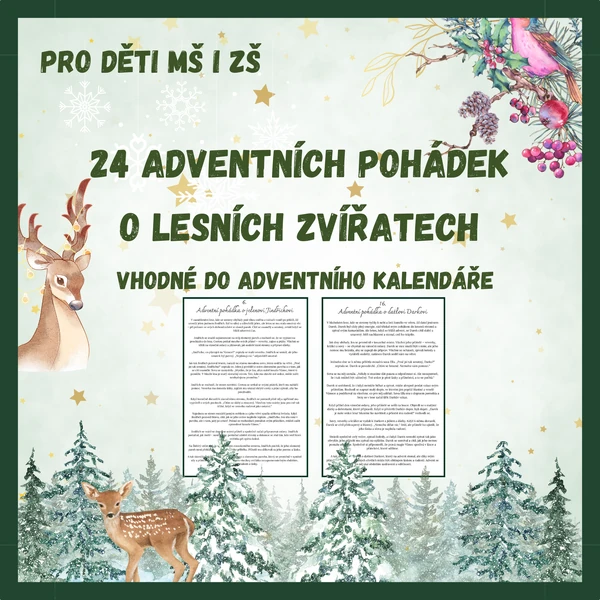 24 adventních pohádek o lesních zvířatech