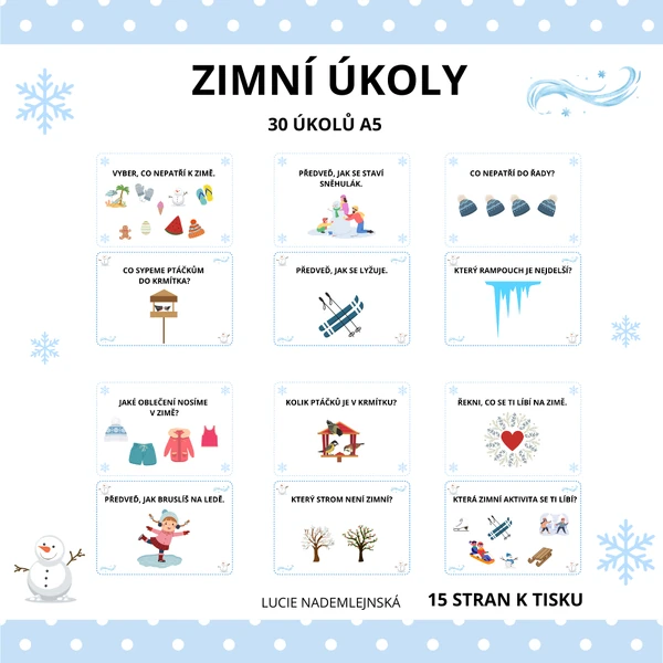 ZIMNÍ ÚKOLY
