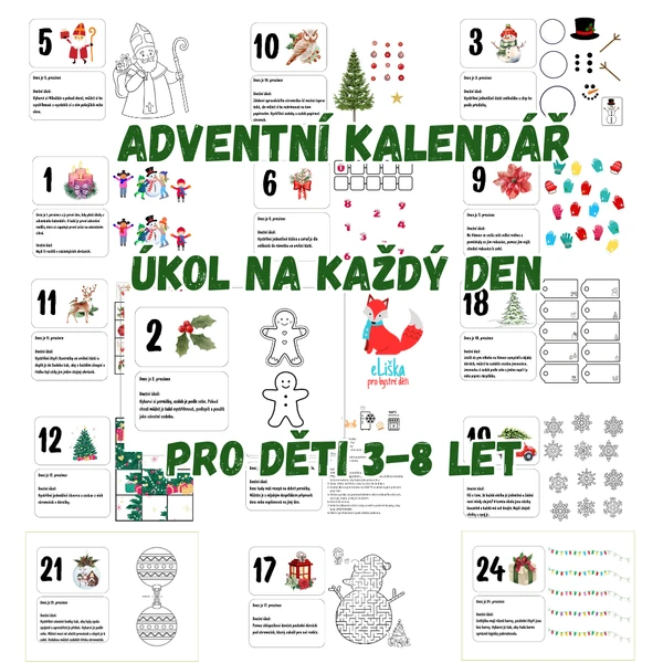 Adventní kalendář 2025 - úkol na každý den adventu