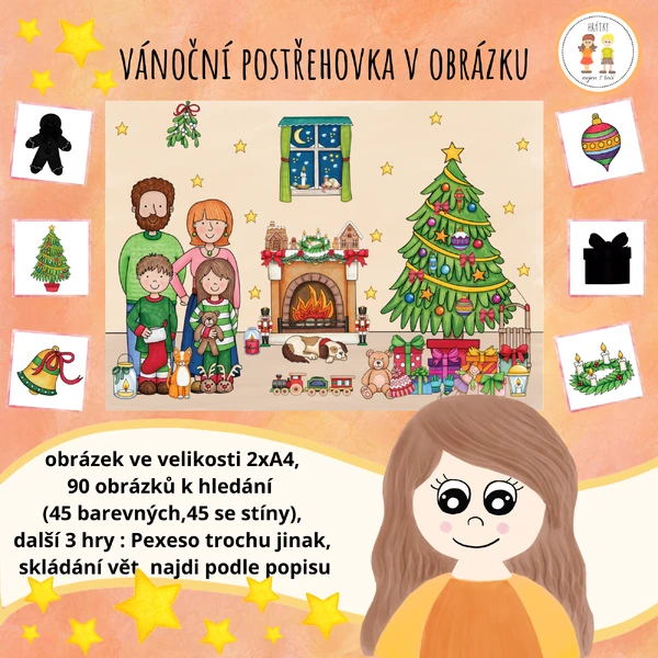 Vánoční postřehovka v obrázku