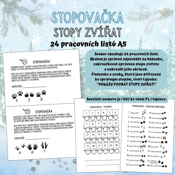 STOPOVAČKA - Stopy zvířat