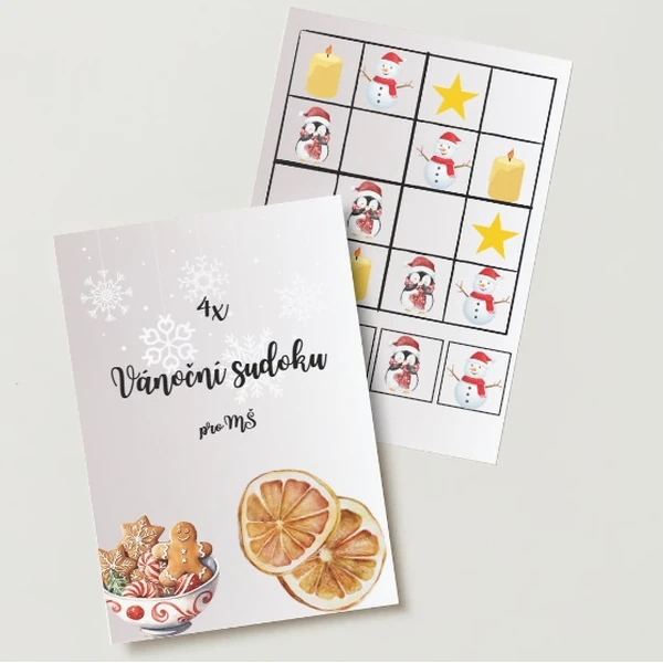 Vánoční sudoku pro MŠ