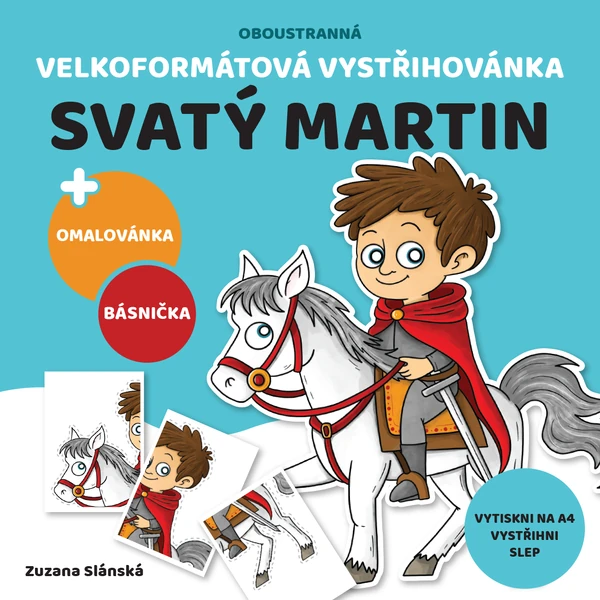 Svatý Martin - velkoformátová vystřihovánka
