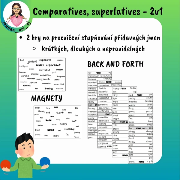 Comparatives, superlatives - 2v1