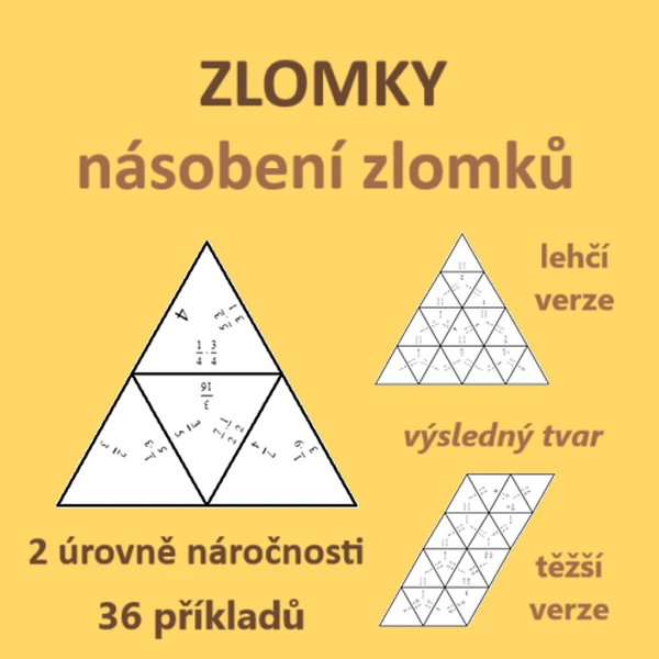 Trimino – ZLOMKY – násobení