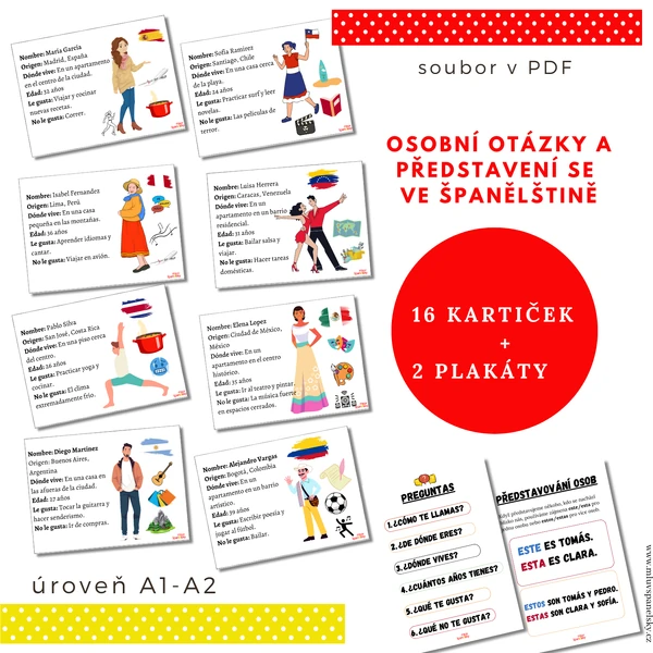 Osobní otázky a představení se ve španělštině