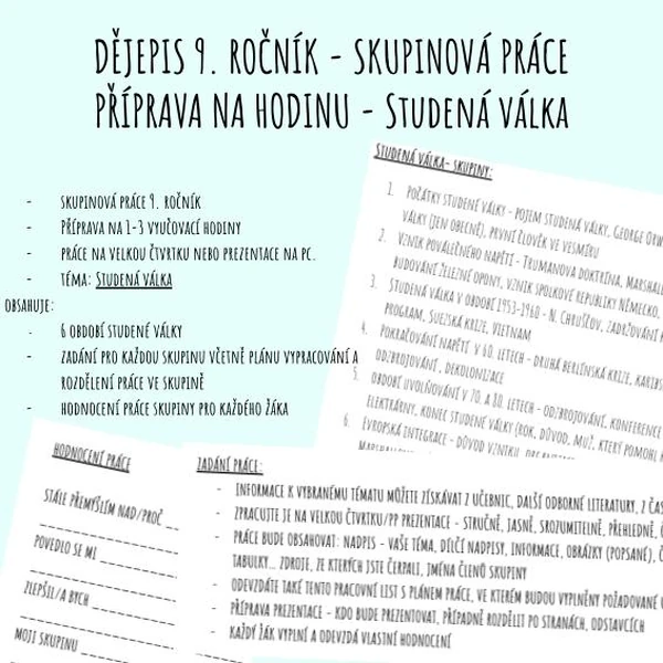 Studená válka - skupinová práce