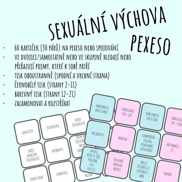 Sexuální výchova PEXESO