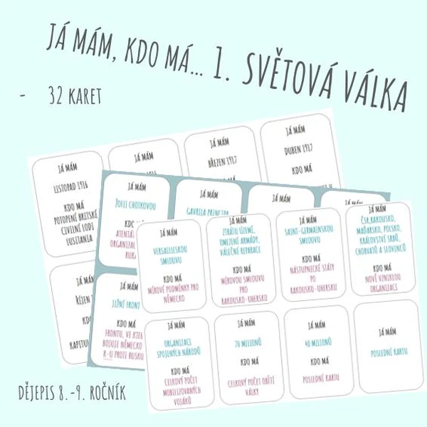 Já mám, kdo má - 1. světová válka