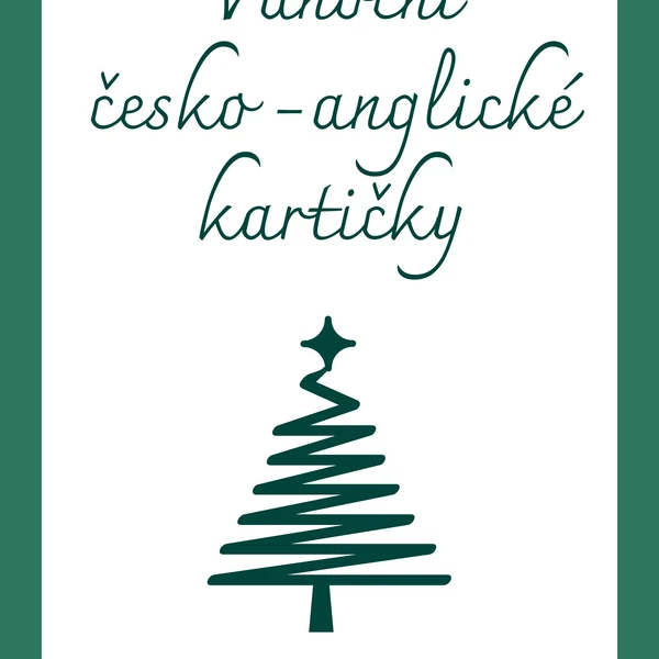 Vánoční česko-anglické kartičky