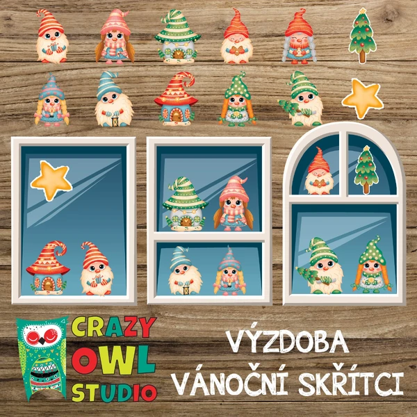 VÝZDOBA - Vánoční skřítci