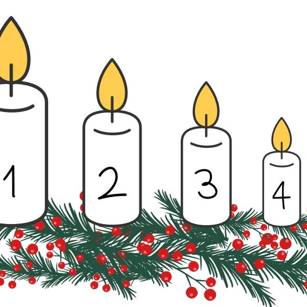 Adventní věnec - skládání svíček dle předlohy