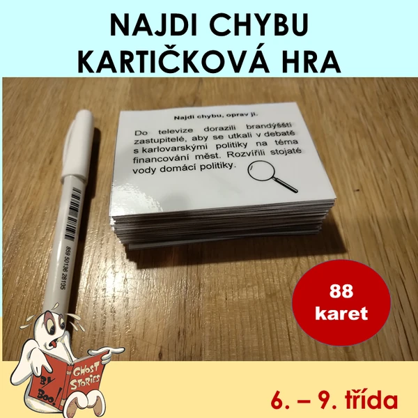 Najdi chybu - kartičky