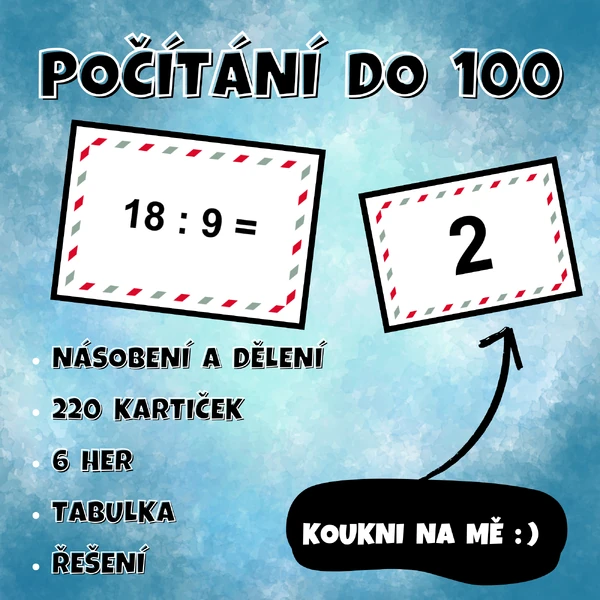 POČÍTÁNÍ do 100 - adventní násobení a dělení 