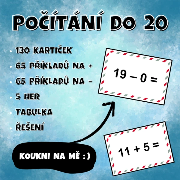 POČÍTÁNÍ do 20 - adventní sčítání a odčítání 
