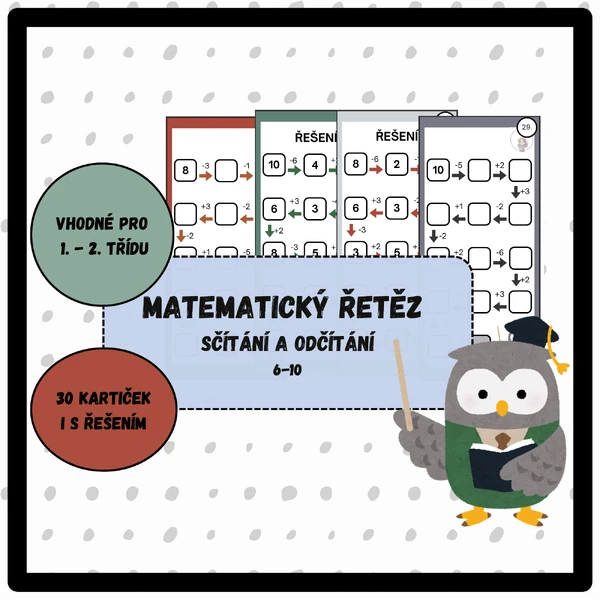 Matematický řetěz - sčítání a odčítání do 10