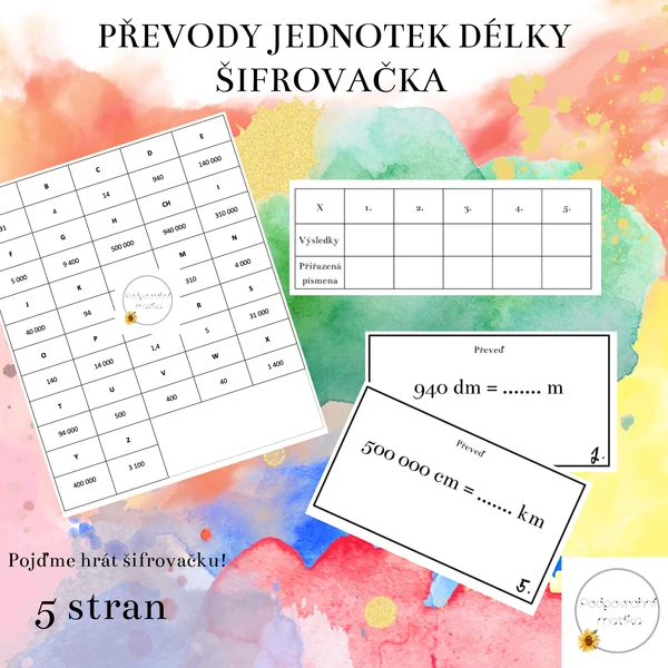 Převody jednotek délky - šifrovačka