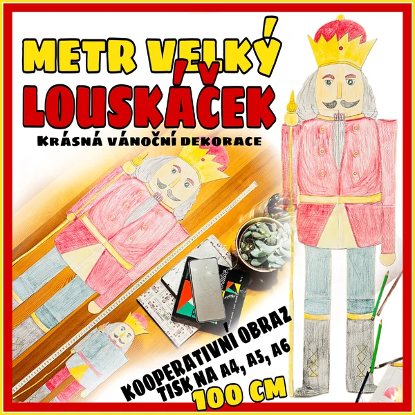 Louskáček - kooperativní obraz, 100 cm
