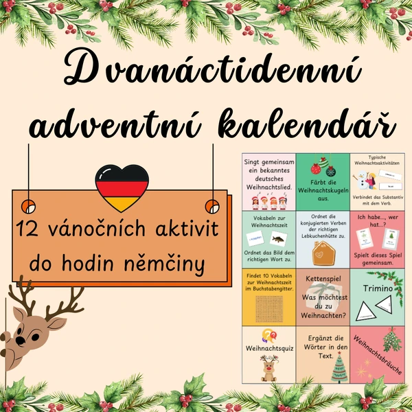 Dvanáct aktivit na vánoční hodiny němčiny