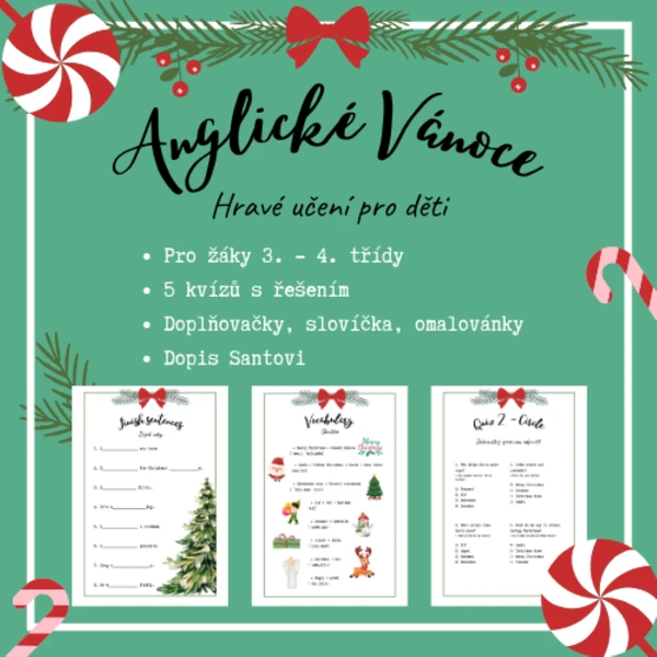 Anglické Vánoce - hravé učení pro děti