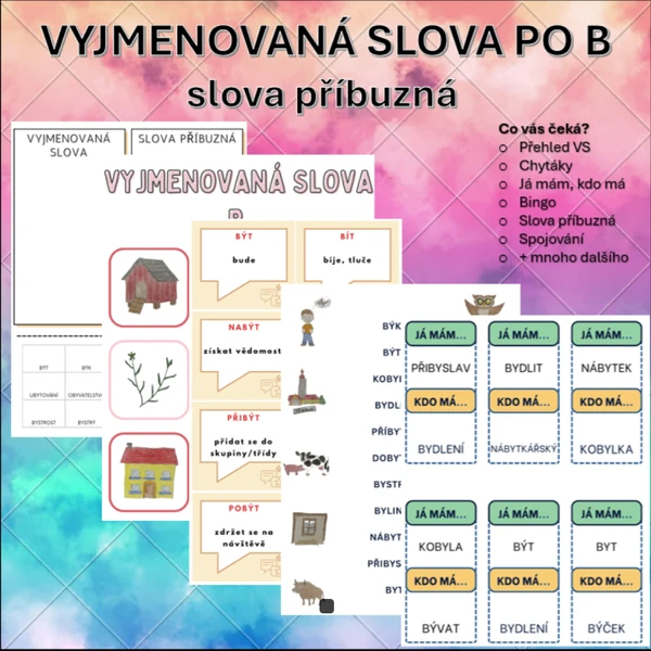 Vyjmenovaná slova po B - slova příbuzná