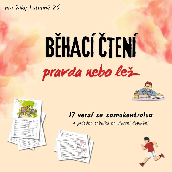 Běhací čtení - PRAVDA nebo LEŽ se samokontrolou