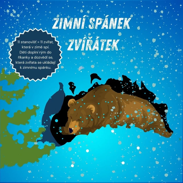 Zimní spánek zvířátek - plotovka pro MŠ