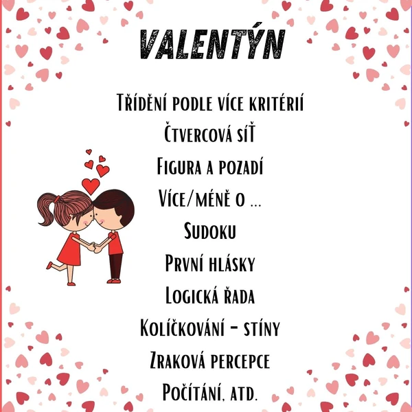Valentýnské aktivity pro MŠ