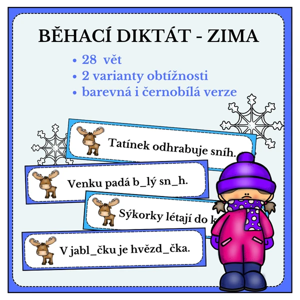 Běhací diktát - zima