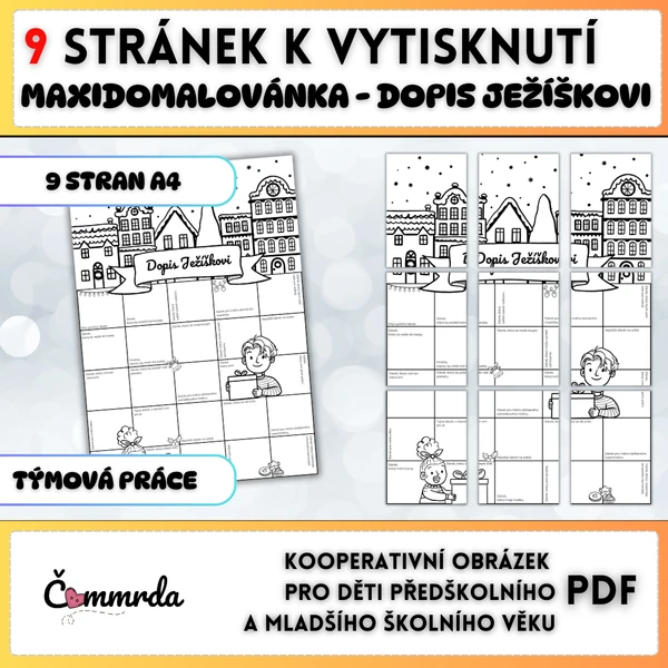 MAXI domalovánka - Dopis Ježíškovi