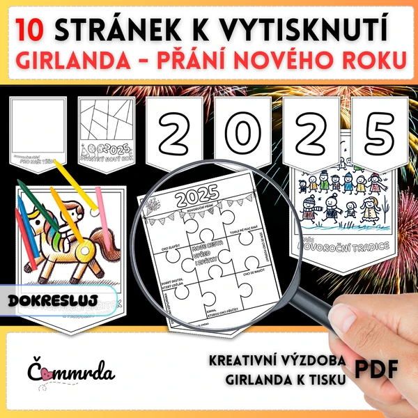 Girlanda - přání nového roku