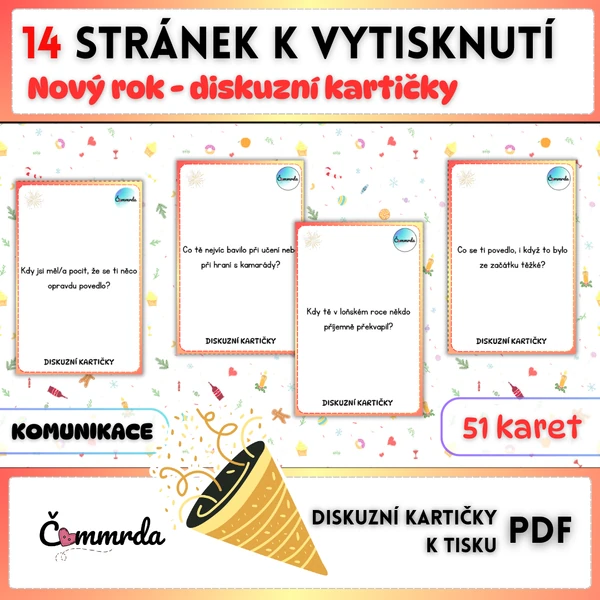 Nový rok - diskuzní kartičky